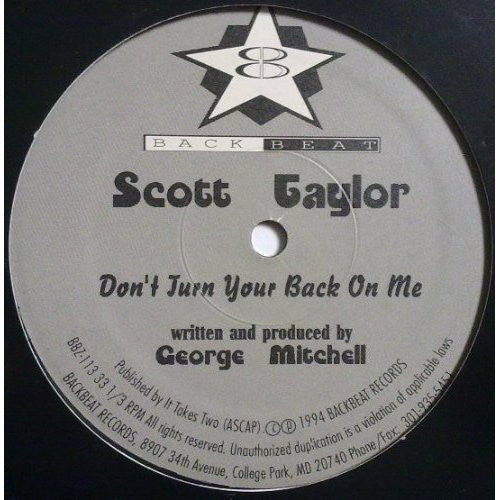 Taylor, Scott: Don't Turn Your Back on Me