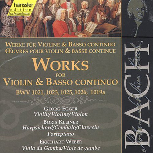 Bach / Egger / Kleiner / Weber: Sonatas for Violin & Basso Continuo 123 - COMPACT DISCS