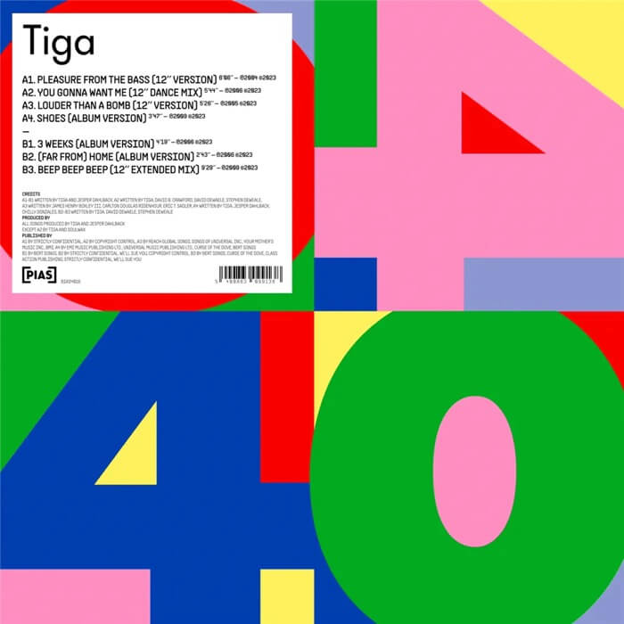 Tiga: - PIAS 40 - 12-INCH SINGLE