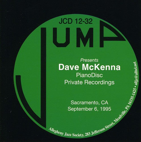 McKenna, Dave: Pianodisc Private Recordings