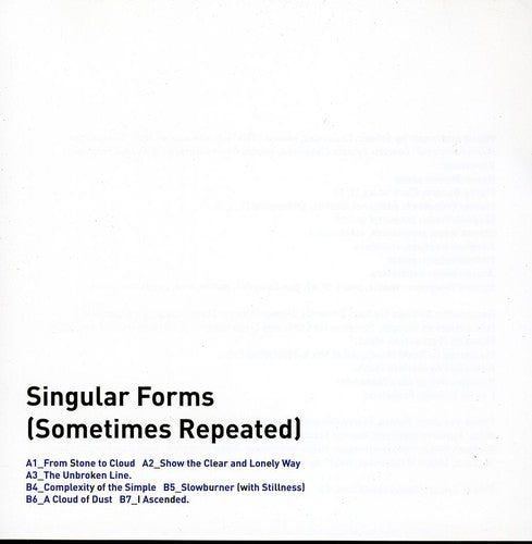 Chauveau, Sylvain: Singular Forms [Sometimes Repeated]