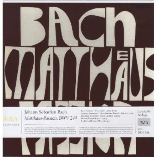 Bach, J.S. / Schrier / Dresden Kreuzchor: St Matthew Passion