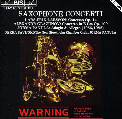 Larsson / Savijoki / Panula / Nsco: Concerto for Saxophone & Strings