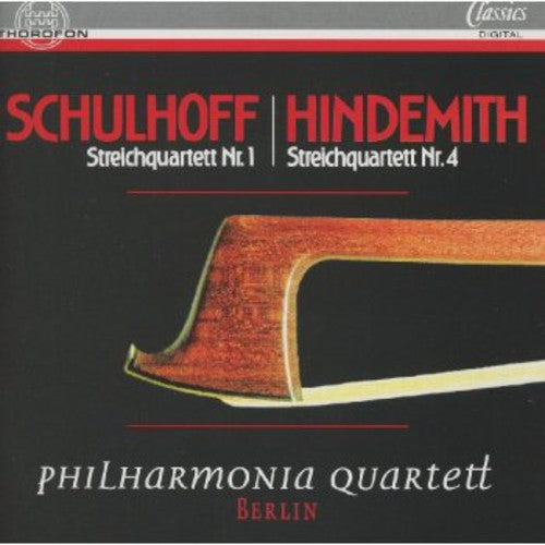 Schulhoff / Philharmonia Quartett Berlin: String QT No 1 / QT No 5