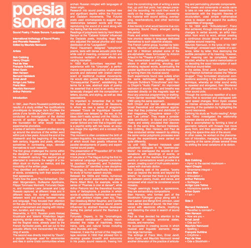 Poesia Sonora / Various: Poesia Sonora (Various Artists)