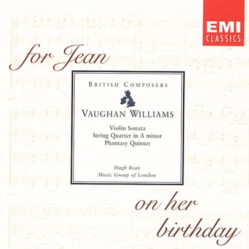 Vaughan Williams / Bean / Music Group of London: Quartet Phantasy/Sonata Violin/String Quartet