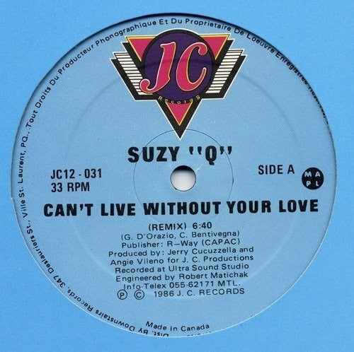 Suzy Q: Can't Live Without Your Love